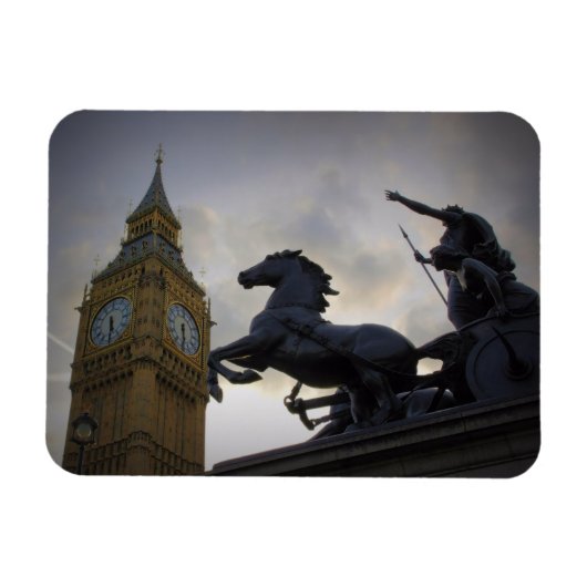 Boadicea Statue - Big Ben - Londen - Magnet Magneet (Horizontaal)