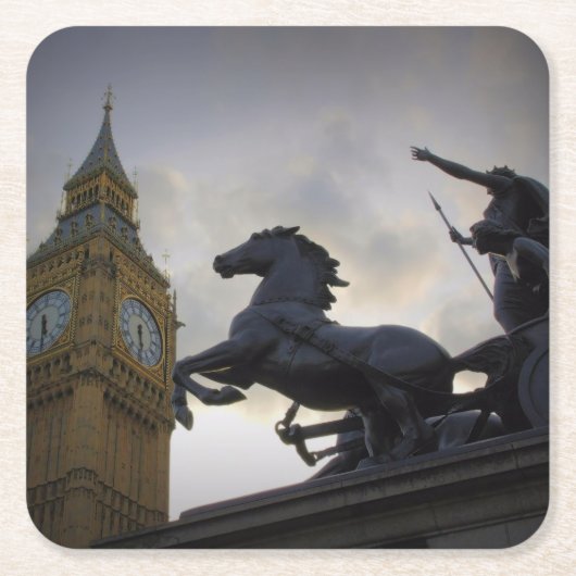Boadicea Statue - Big Ben - London Onderzetter (Voorkant)