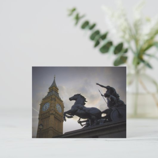 Boadicea Statue - Elizabeth Tower - Briefkaart (Staand voorkant)