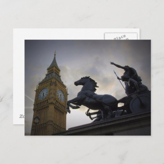 Boadicea Statue - Elizabeth Tower - Briefkaart (Voorkant / Achterkant)