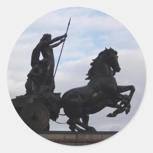 Boadicea Statue Sticker (Voorkant)