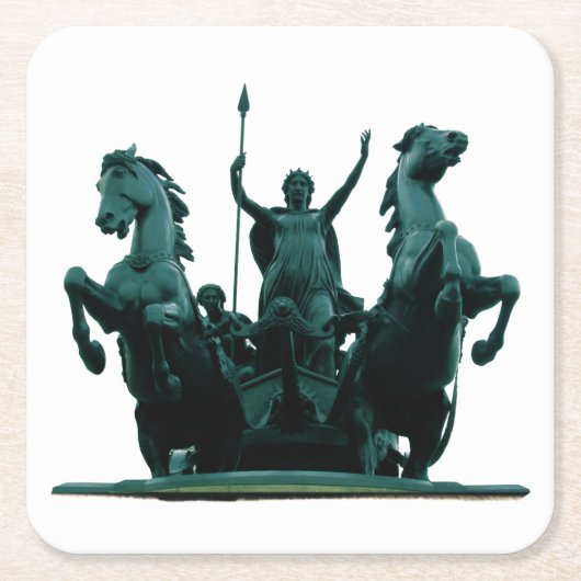 Boadicea Statue-Westminster Bridge-Londen-Onderzet Kartonnen Onderzetters (Voorkant)