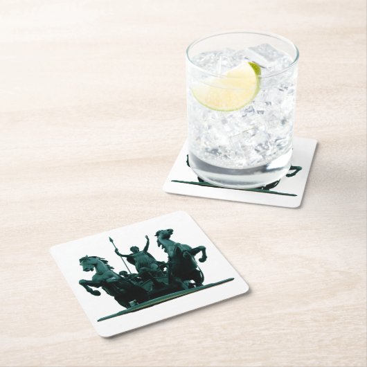 Boadicea Statue-Westminster Bridge-Londen-Onderzet Kartonnen Onderzetters (Insitu)