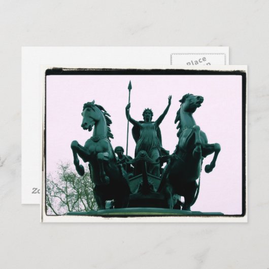 Boadicea Statue - Westminster Bridge - London Card Briefkaart (Voorkant / Achterkant)