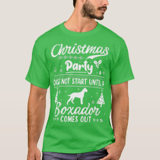 Boador Dog Tree-kerstfeest Dierlijke hond Lov T-shirt