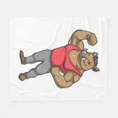 Boar Bodybuilder Bodybuilding Muscles Fleece Deken (Voorkant (Horizontaal))