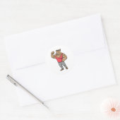 Boar Bodybuilder Ronde Sticker (Envelop)