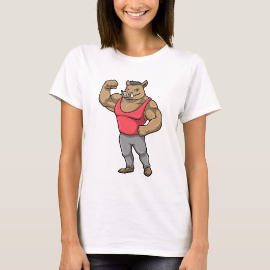 Boar Bodybuilder T-shirt (Voorkant)