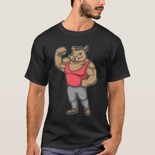 Boar Bodybuilder T-shirt (Voorkant)