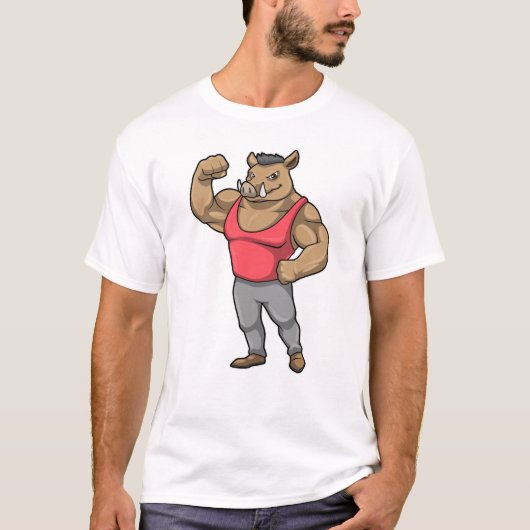 Boar Bodybuilder T-shirt (Voorkant)
