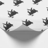 Boar Dancing heraldry silhouette Cadeaupapier (Hoek)