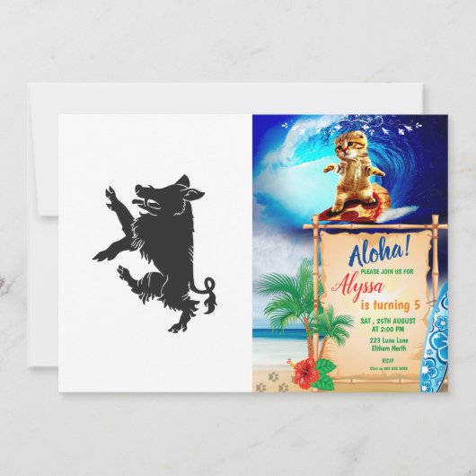 Boar Dancing heraldry silhouette Kaart (Voorkant)