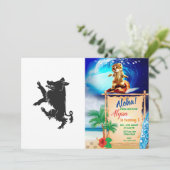 Boar Dancing heraldry silhouette Kaart (Staand voorkant)