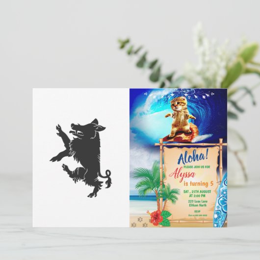 Boar Dancing heraldry silhouette Kaart (Staand voorkant)