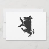 Boar Dancing heraldry silhouette Kaart (Achterkant)