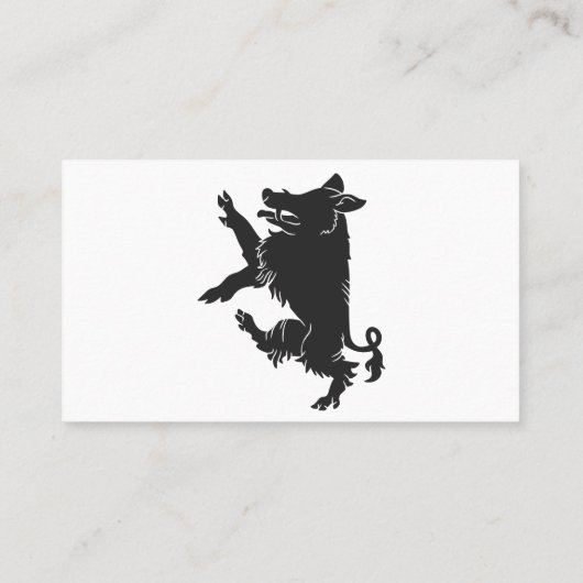 Boar Dancing heraldry silhouette Visitekaartje (Achterkant)