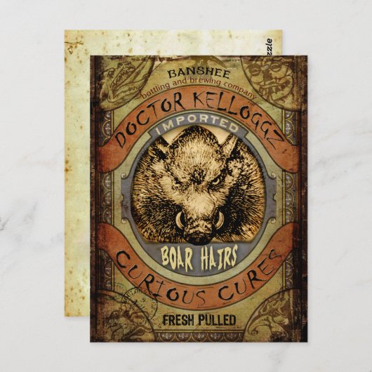 Boar Hairs Briefkaart (Voorkant / Achterkant)