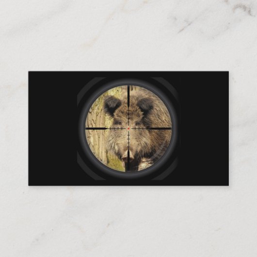 Boar Hog Hunter Forester Ranger Forest Man Visitekaartje (Voorkant)