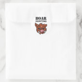 BOAR HUNDING RONDE STICKER (Tas)