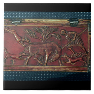 Boar Hunt, plaque uit een Byzantine-kast, 11e ln Tegeltje