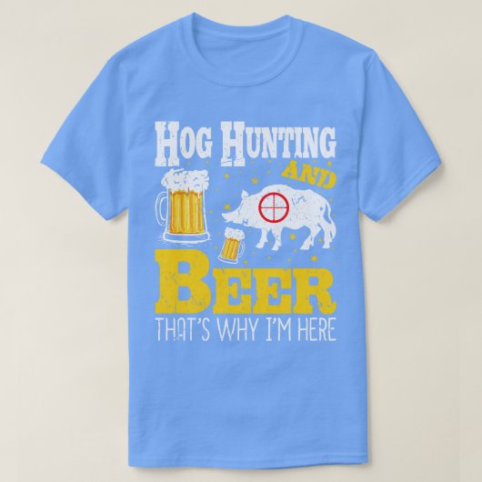 Boar Hunter Bier Hog Hunting T-shirt (Design voorkant)