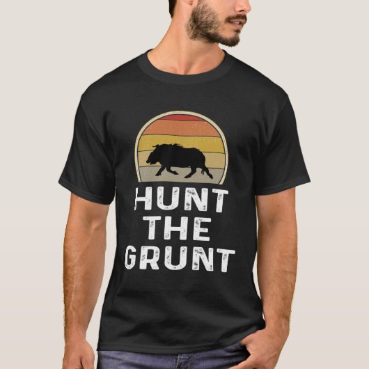 Boar Hunter Hog Hunting Hunt De Grunt T-shirt (Voorkant)