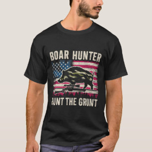 Boar Hunter Mannen jacht op de Grunt Amerikaanse T-shirt