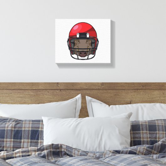 Boar op Football Sport Canvas Afdruk (Insitu (Slaapkamer))