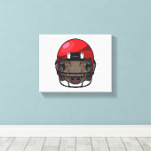 Boar op Football Sport Canvas Afdruk (Insitu (Houten vloer))