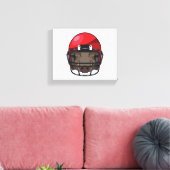 Boar op Football Sport Canvas Afdruk (Insitu (Woonkamer))