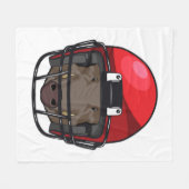Boar op Football Sport Fleece Deken (Voorkant (Horizontaal))