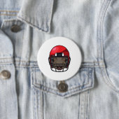 Boar op Football Sport Ronde Button 7,6 Cm (In situ)