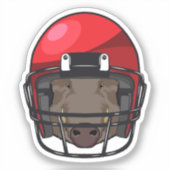 Boar op Football Sport Sticker (Voorkant)