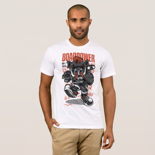 Boar Power T-shirt (Voorkant volledig)