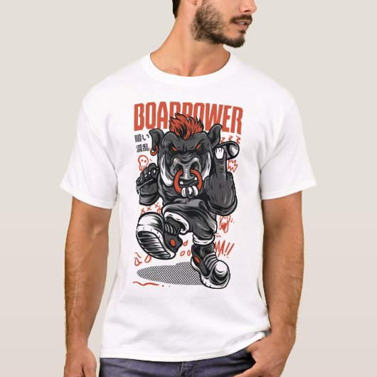 Boar-PowerDesign T-shirt (Voorkant)