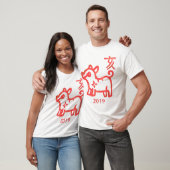 Boar Zodiac  jaar T-shirt (Unisex)