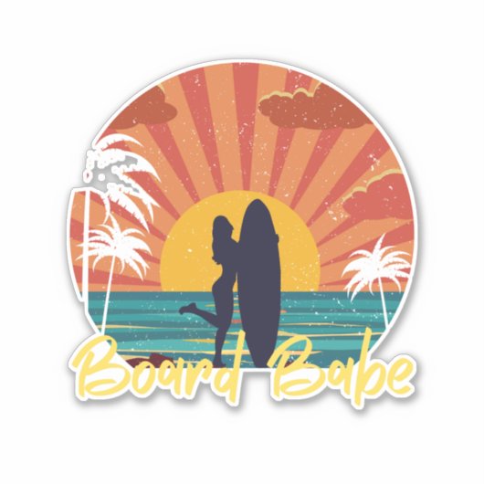 Board Babe Sticker (Voorkant)