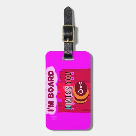 Board Bee Art Print Bagagelabel (Voorkant verticaal)