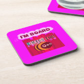 Board Bee Art Print Bier Onderzetter (Linkerzijde)