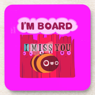 Board Bee Art Print Bier Onderzetter