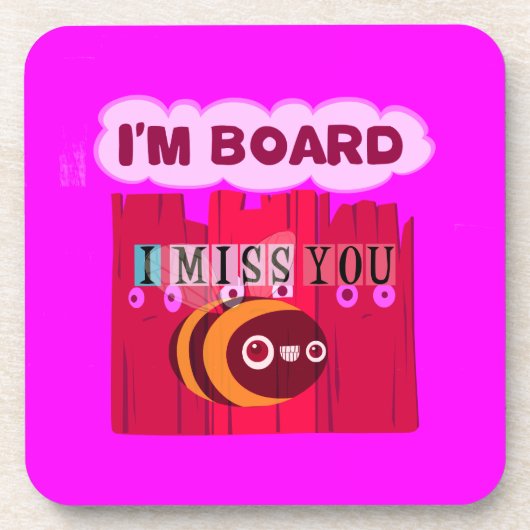 Board Bee Art Print Bier Onderzetter (Voorkant)