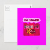 Board Bee Art Print Briefkaart (Voorkant / Achterkant)