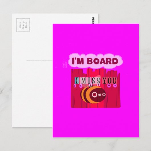 Board Bee Art Print Briefkaart (Voorkant / Achterkant)