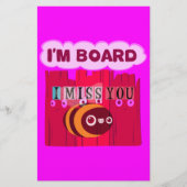 Board Bee Art Print Briefpapier (Voorkant)