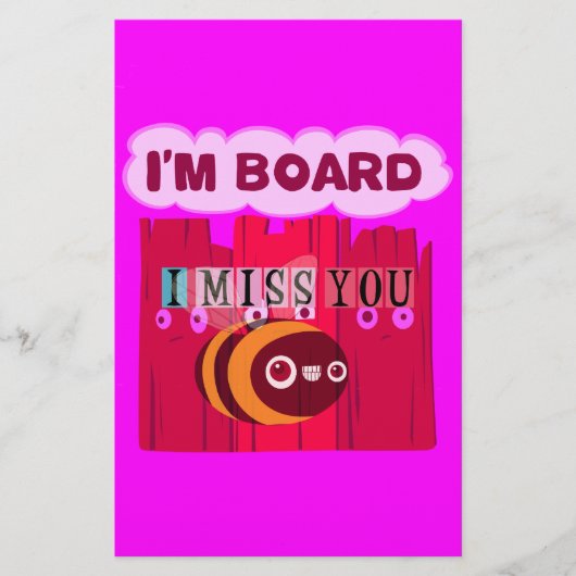 Board Bee Art Print Briefpapier (Voorkant)