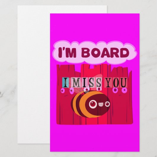 Board Bee Art Print Briefpapier (Voorkant / Achterkant)