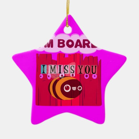 Board Bee Art Print Keramisch Ornament (Voorkant)