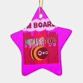 Board Bee Art Print Keramisch Ornament (Links)