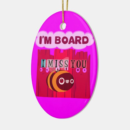 Board Bee Art Print Keramisch Ornament (Links)