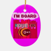 Board Bee Art Print Keramisch Ornament (Voorkant)